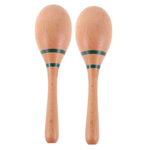 BESPORTBLE Musikinstrument Holz Maracas für Kleinkinder Sicherer Griff Sensorische Integration Rhythmustraining Lernspielzeug für Kindergarten und Frühe Musikalische von BESPORTBLE