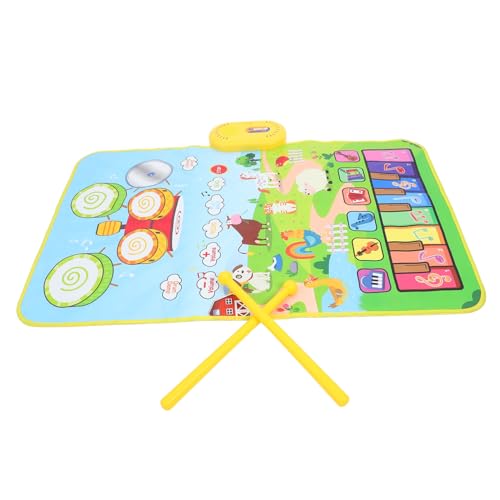 BESPORTBLE Musikspielmatte mit Klavier und Trommelfunktion Faltbare Spieldecke aus Schadstofffreiem Material Lautstärkeregelbar Fördert Musikalische Entwicklung und Koordination Kompakt und von BESPORTBLE