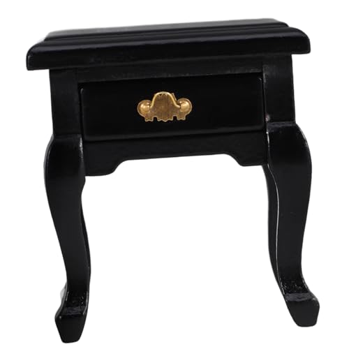 BESPORTBLE Nachttisch Möbel Für Puppenhaus Holz Retro Nachttisch Mini Einrichtung Zubehör Puppenhaus Zubehör Für Kreative Szenen von BESPORTBLE