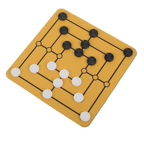 BESPORTBLE Neunteiliges Schach Desktop Brettspiel Holzbrettspiel Einzigartige Schachbretter Tischschachbretter Morris Brettspiel Versammlungsbrettspiel Tragbares Haushaltsschachbrett von BESPORTBLE