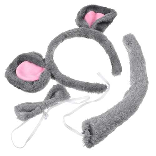 BESPORTBLE Niedliches Mäuse Kostüm Set Teilig mit Plüsch Mäuseohren Haarreif und Fliege Bequemes Tier Cosplay Zubehör für Halloween Karneval und Mottoparty Erwachsene BESPORTBLE Niedliches Mäuse Kostüm Set Teilig mit Plüsch Mäuseohren Haarreif und Fliege Bequemes Tier Cosplay Zubehör für Halloween Karneval und Mottoparty Erwachsene von BESPORTBLE