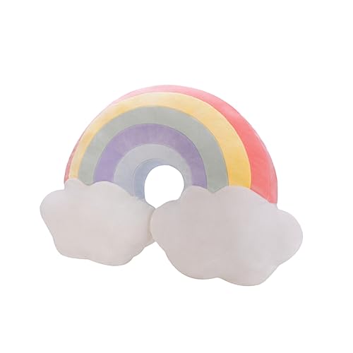 BESPORTBLE Niedliches Plüschtier Kissen Regenbogenform Weiches Rückenkissen Für Süßes Polster Rot Mit Füllung Dekoration Für Kinderzimmer von BESPORTBLE