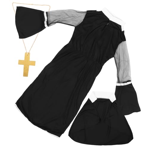 BESPORTBLE Nonnenkostüm Damen Für Halloween Und Karneval Cosplay Verkleidung Für Partys Und Bühnenaufführungen Für Kostümpartys Und Feiertagsfeiern BESPORTBLE Nonnenkostüm Damen Für Halloween Und Karneval Cosplay Verkleidung Für Partys Und Bühnenaufführungen Für Kostümpartys Und Feiertagsfeiern von BESPORTBLE
