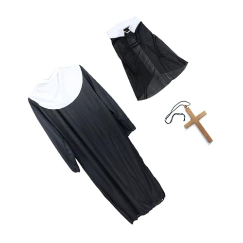 BESPORTBLE Nonnenkostüm Für Frauen Halloween Kostüm Mit Kopftuch Gruselige Für Karneval Halloween Einfach Zu Bequemes Material Für Erwachsene BESPORTBLE Nonnenkostüm Für Frauen Halloween Kostüm Mit Kopftuch Gruselige Für Karneval Halloween Einfach Zu Bequemes Material Für Erwachsene von BESPORTBLE