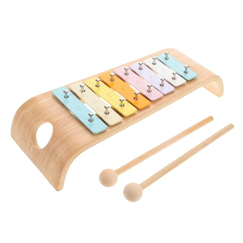 BESPORTBLE Orff Instrument Glockenspiel aus Aluminium Töne Xylophon Montessori Musikinstrument für Vorschulkinder und Musikschüler Robustes Holz Aluminium für Musikalische Früherziehung von BESPORTBLE