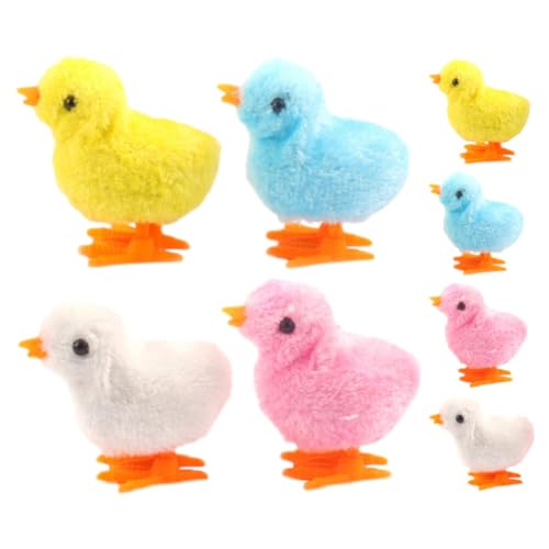 BESPORTBLE Ostern-Aufzieh-Küken-Spielzeug 8 Stück -Hühner-Plüsch-Küken Springendes Spielzeug Aufziehbares Küken-Spielzeug Neuartiges Springendes Huhn Für Kinder -Partygeschenke von BESPORTBLE