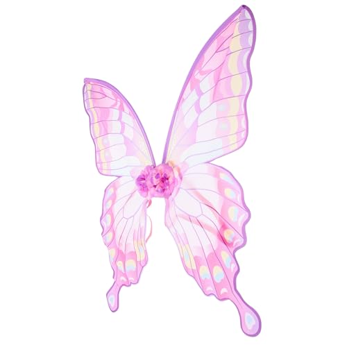 BESPORTBLE Ostern Verkleiden Feenflügel-cosplay Fee Cosplay Flügel Schmetterlinge Partyzubehör Schmetterlingsflügel Als Dekoration Cosplay-schmetterlingsflügel Flügel Cosplay Rosa Polyester von BESPORTBLE