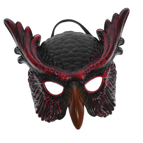 BESPORTBLE Owl Mask Halbgesicht Tiermaske für Erwachsene Masquerade Karneval Halloween Kostüm Party Cosplay Leicht und Detailreich für Fasching Bühnenauftritte von BESPORTBLE