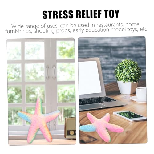 BESPORTBLE PU Langsam Zurückfederndes Dekompressionsspielzeug Leuchtende Unterwasser seesternform Quetschbares Regenbogenfarben Vielseitig als Dekoration und Geschenk Geeignet von BESPORTBLE