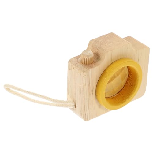 BESPORTBLE Pädagogisches Holz Kameraspielzeug Für Miniaturkamera Zur Farben Und Formenerkennung Lernspielzeug Für Jungen Und Jahre Gelbe Ausführung von BESPORTBLE