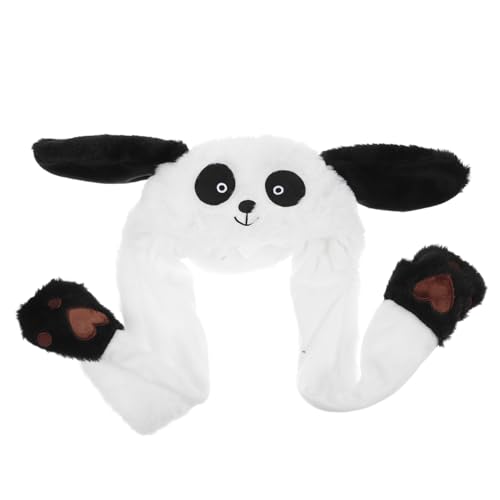 BESPORTBLE Panda Wackelohr Mütze Süßes Plüsch Haube mit Beweglichen Ohren für Erwachsene für Karneval Partys und Cosplay von BESPORTBLE
