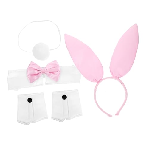 BESPORTBLE Party Bunny Ohren Haarreif mit Plüschball Hasenohren Stirnband Armschmuck und Halsband Niedliches Kaninchen Kostüm Zubehör für Halloween Cosplay Karneval und Partys Teilig Rosa BESPORTBLE Party Bunny Ohren Haarreif mit Plüschball Hasenohren Stirnband Armschmuck und Halsband Niedliches Kaninchen Kostüm Zubehör für Halloween Cosplay Karneval und Partys Teilig Rosa von BESPORTBLE