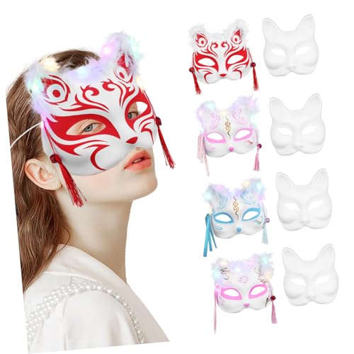 BESPORTBLE Party Cosplay Tier Zubehör Maskerade Halloween Blank Fox Kostüm Masken DIY BESPORTBLE Party Cosplay Tier Zubehör Maskerade Halloween Blank Fox Kostüm Masken DIY von BESPORTBLE