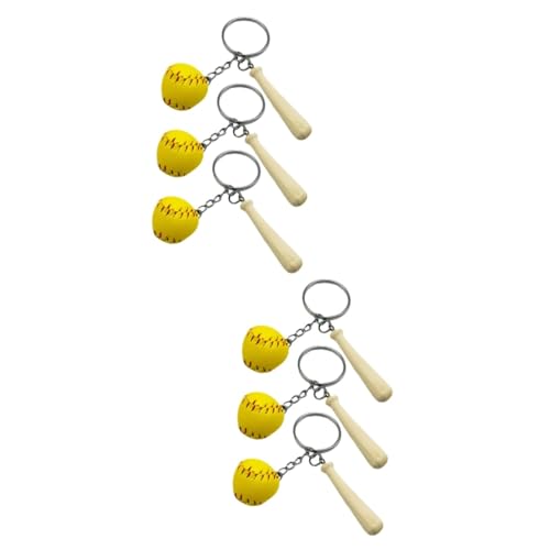 BESPORTBLE Party-Geschenktüte 6 Stk Baseball-schlüsselanhänger Schlüsselringe Schlüsseldekorationen Zum Aufhängen Schlüsselanhänger Für Frauen Klein Zweiteiliger Anzug Legierung Baseball von BESPORTBLE
