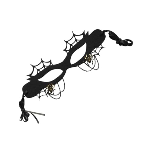 BESPORTBLE Party Halbgesichtsmaske Frauenmaske Maskerade Aus Filz Maskerade-gesichtsabdeckung Spinne Fühlte Kleidung Kreative Filzmaske Party-deko-maske Maskendekor Eisenkette Black von BESPORTBLE