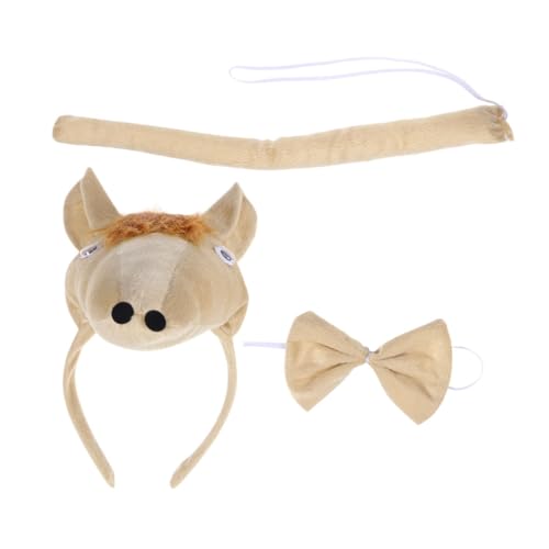 BESPORTBLE Pferde Kostüm Zubehör Set Plüsch Haarreif mit Fliege und für Erwachsene für Karneval Cosplay Halloween und Geburtstagsfeiern von BESPORTBLE
