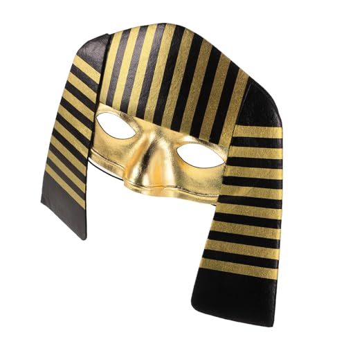 BESPORTBLE Pharaonenmaske Halloween Langlebige Leichte Performance Drama Maske für Kostüm Party Theaterauftritt und Foto Requisit Komfortabel Atmungsaktiv und Wiederverwendbar von BESPORTBLE