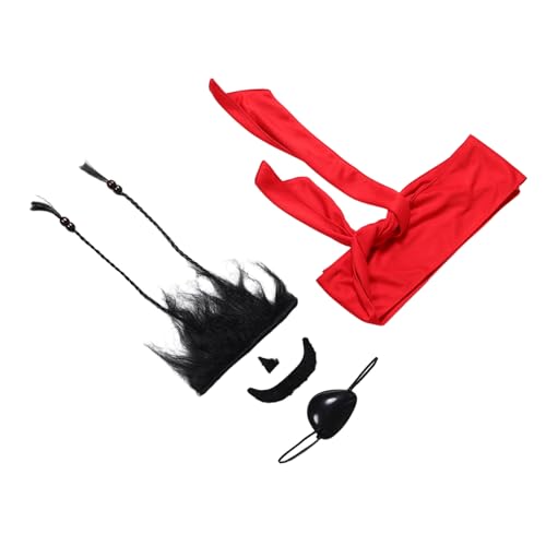 BESPORTBLE Piraten Kostümset Teilig mit Hautfreundlicher Augenklappe Abnehmbarem Schnurrbart und Piraten waist schal für Halloween Fasching und Piratenpartys BESPORTBLE Piraten Kostümset Teilig mit Hautfreundlicher Augenklappe Abnehmbarem Schnurrbart und Piraten waist schal für Halloween Fasching und Piratenpartys von BESPORTBLE