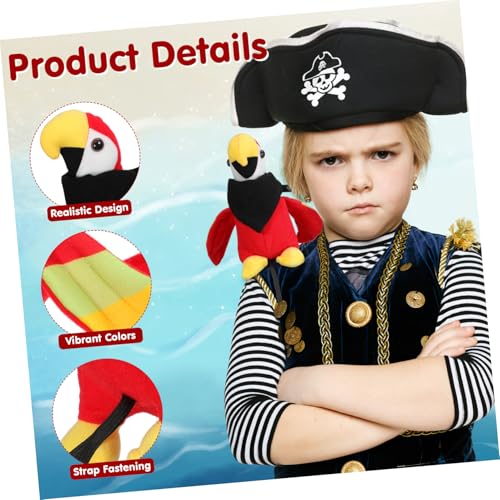 BESPORTBLE Piratenkostüm Zubehör Teiliges Plüsch Schulter mit Schwarzem Halstuch und Kopftuch Leichte Piraten Accessoires für Karneval Halloween Piratenparty von BESPORTBLE