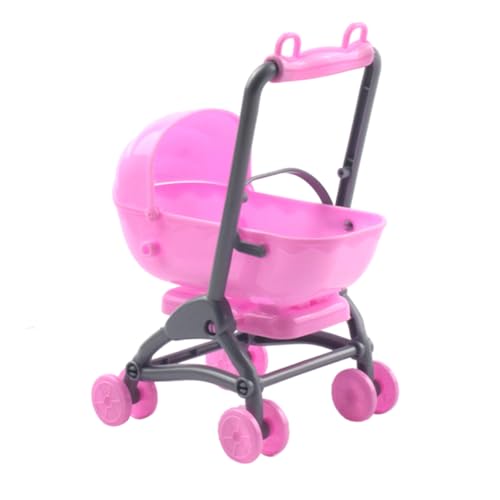 BESPORTBLE Plastik Puppenwagen Miniatur Kinderwagen Modell Puppenhaus Dekoration Leicht Tragbar Realistisches Design für Rollenspiele und Sammeln von Möbeln von BESPORTBLE