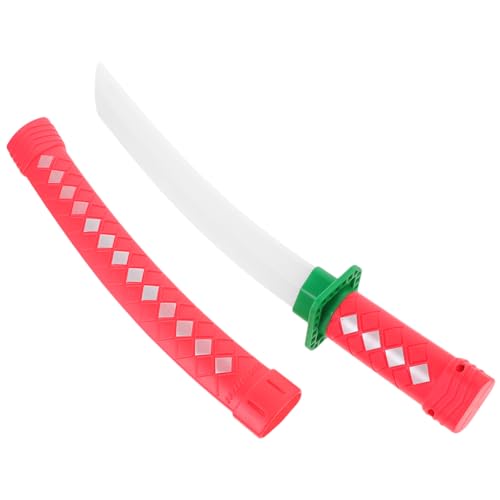 BESPORTBLE Plastikschwert Rot Dekoratives Japanisches Sicher mit Abgerundeten Kanten für Ninja Kostüm Party und Fasching Zubehör von BESPORTBLE