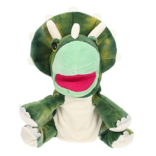 BESPORTBLE Plüsch Dinosaurier Handpuppe Für Interaktive Weiche Handpuppe Aus Hochwertigem Material Für Kreative Spielstunden Und Emotionale Eltern Junge Mädchen Interaktion Militärgrün von BESPORTBLE