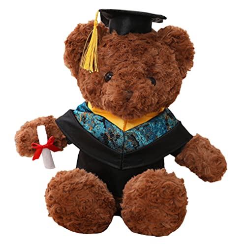 BESPORTBLE Plüsch Doktorbär mit Hut und Talar Niedliches Abschlussgeschenk für Studenten für Kuschelmomente und Dekoration für Sammler von BESPORTBLE