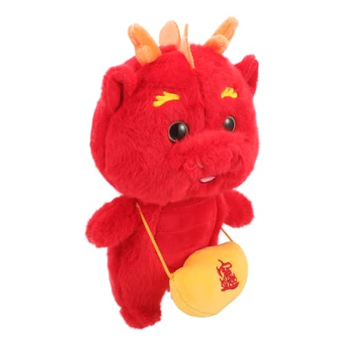 BESPORTBLE Plüsch Drache Puppe Neujahr Maskottchen Roter Ingot Drache Kuscheltier für Glücksbringer für Feiertage und Dekoration von BESPORTBLE