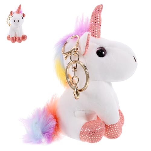 BESPORTBLE Plüsch Einhorn Schlüsselanhänger Weiß Kuscheliges Kinderspielzeug Niedlicher Schlüsselring Anhänger für Tasche Auto BESPORTBLE Plüsch Einhorn Schlüsselanhänger Weiß Kuscheliges Kinderspielzeug Niedlicher Schlüsselring Anhänger für Tasche Auto von BESPORTBLE