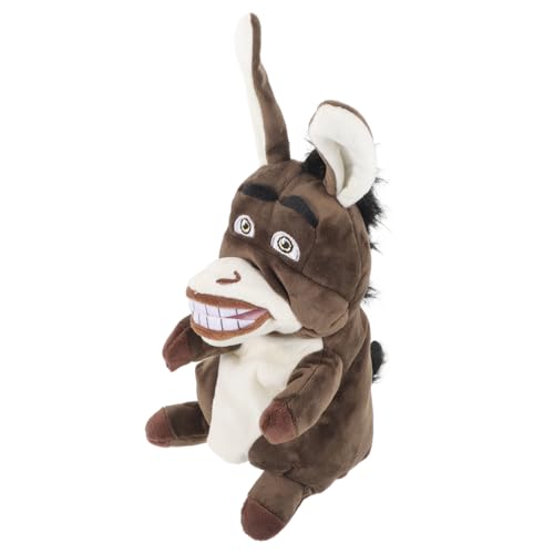 BESPORTBLE Plüsch Esel Handpuppe Kuscheliges Bauernhoftier für Erwachsene Weiche Stofftier Handpuppe Interaktives Rollenspiel Lernspielzeug für Kleinkinder und Vorschulkinder von BESPORTBLE
