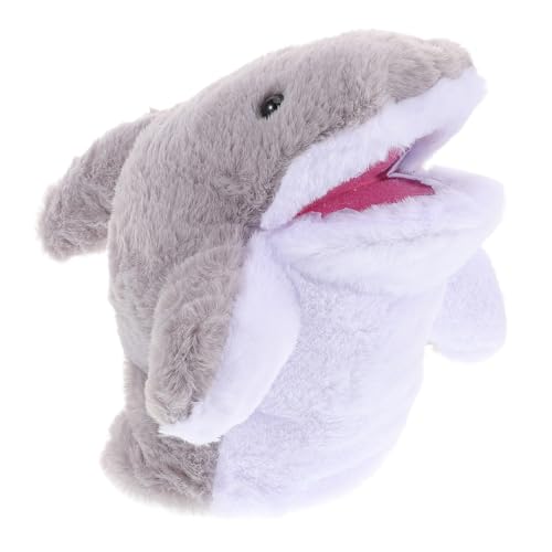 BESPORTBLE Plüsch Haifisch Handpuppe Weiches Kuscheltier mit Beweglichem Mund für Rollenspiel Geschichtenerzählen Kreativitätsförderung und Beruhigung Tier Handpuppen von BESPORTBLE