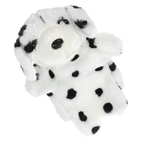 BESPORTBLE Plüsch Handpuppe Hund Interaktive Tierische Fingerpuppe Für Kuscheltier Für Eltern Junge Mädchen Aktivitäten Flauschiges Stofftier Dalmatiner Design von BESPORTBLE