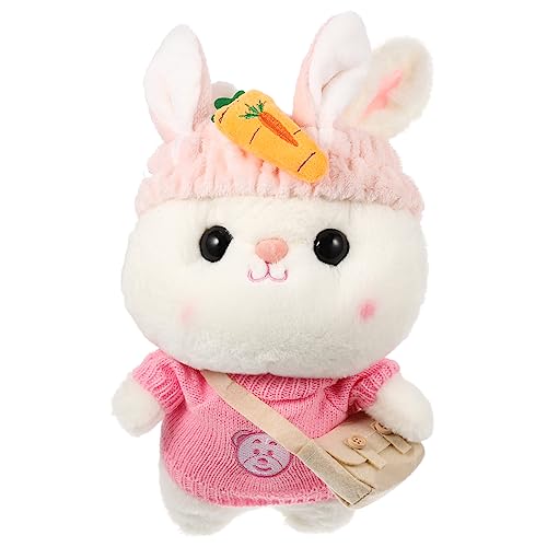 BESPORTBLE Plüsch Hase Niedlicher Kaninchen Kuscheltier mit Karotten Haarband für für Geburtstag und Ostern als Raumdekoration und Spielkamerad von BESPORTBLE