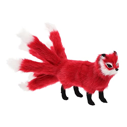 BESPORTBLE Plüsch Imitation Fuchsform Modell Kinderfreundliches Kuscheltier Weiches Plüschtier Für Kreative Dekoration Und Zufällige Schwanzfarbe von BESPORTBLE