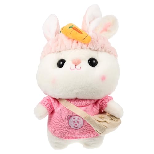 BESPORTBLE Plüsch Kaninchen Puppe Niedliches Stofftier mit Karotten Haarband und Süßem Bärenpullover Perfektes für Neujahr Dekoration für Zuhause BESPORTBLE Plüsch Kaninchen Puppe Niedliches Stofftier mit Karotten Haarband und Süßem Bärenpullover Perfektes für Neujahr Dekoration für Zuhause von BESPORTBLE
