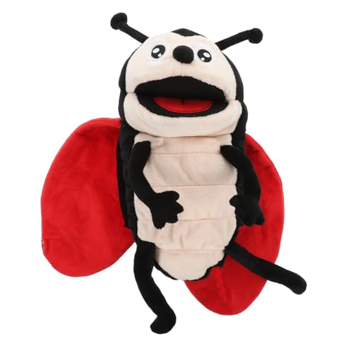 BESPORTBLE Plüsch Marienkäfer Handpuppe Interaktives Erzählspielzeug für Weiche Kuschelpuppe Kommunikation Motorik und Fantasie Geschenk für Kindergarten und Zuhause von BESPORTBLE