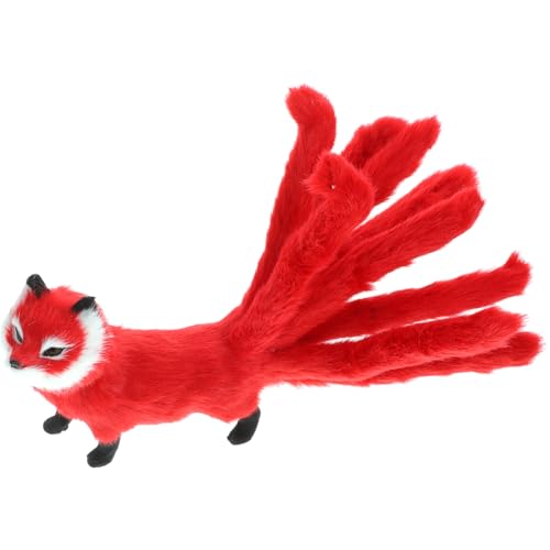 BESPORTBLE Plüsch Realistisches Tiermodell Als Dekoration Für Zuhause Kuscheltier Mit Weißen Und Roten Farbtönen Für Sammler Lang von BESPORTBLE