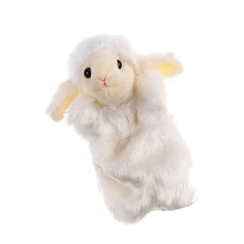 BESPORTBLE Plüsch Schaf Handpuppe Kuscheliges Beruhigungsspielzeug Tierform Sanft und Langlebig für Kindergeburtstag und Frühes Lernen Zufällige Farbe Zufällige Farbe von BESPORTBLE