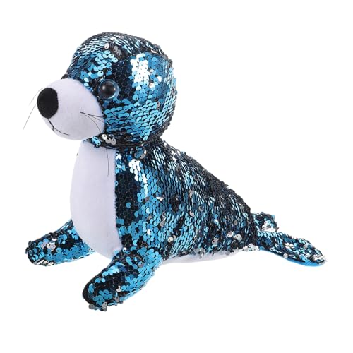 BESPORTBLE Plüsch Seelöwe Mit Reversiblen Pailletten Weiches Stofftier Für Meerjungfrau Thema Für Teenager Und Blaues Kuscheltier BESPORTBLE Plüsch Seelöwe Mit Reversiblen Pailletten Weiches Stofftier Für Meerjungfrau Thema Für Teenager Und Blaues Kuscheltier von BESPORTBLE