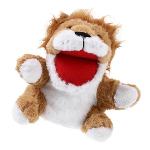 BESPORTBLE Plüsch Tierhandpuppe mit Beweglichem Mund Kuscheliges Tierhandspielzeug für Rollenspiele Interaktive Handpuppe für Geschichten Fördert Feinmotorik und Soziale Fähigkeiten von BESPORTBLE
