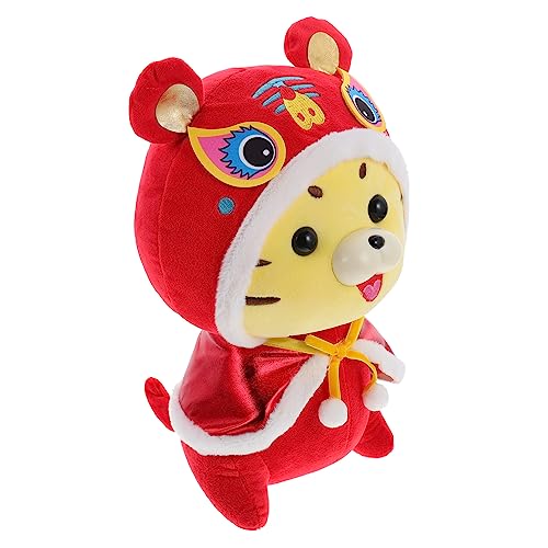 BESPORTBLE Plüsch Tiger Glücksfigur Kuscheltier für Jahr des Tigers Festdeko für Zuhause Kindergeburtstage und Partys und Hautfreundlich für Zimmer von BESPORTBLE