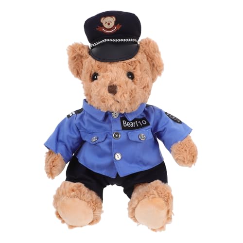 BESPORTBLE Plüschbär Kuscheltier Sitzender Teddybär mit Uniform und Weiches Stofftier Geschenk für Neugeborene Jungen Mädchen von BESPORTBLE