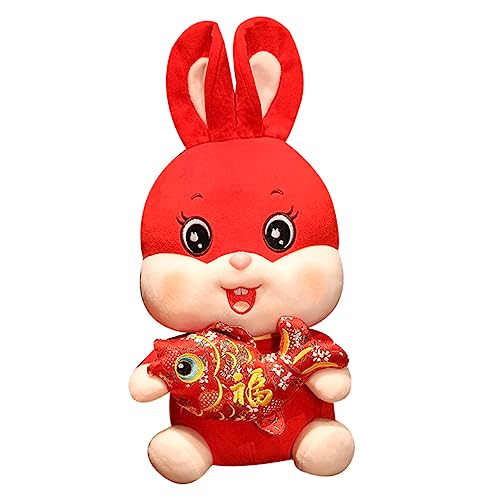 BESPORTBLE Plüschhase Niedliches Kaninchen Maskottchen Stofftier für Chinesische Neujahr Lebendige und Charmante Figur für Hochwertige Verarbeitung zu Festen von BESPORTBLE