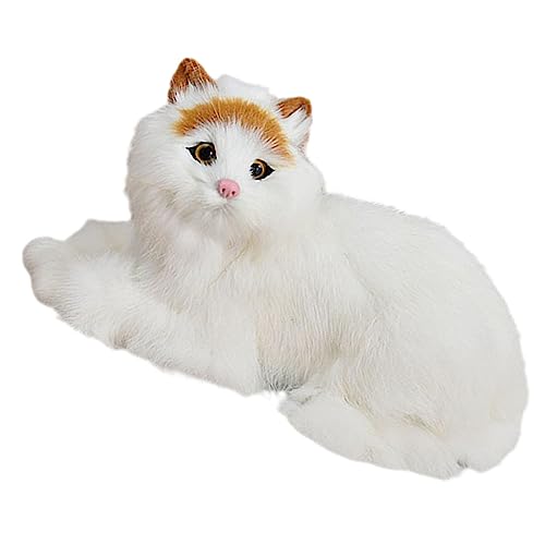 BESPORTBLE Plüschkatze Ausgestopftes Kätzchen Ornament für Dekoration Realistische Plüschkätzchen für Stofftier und Sammlerstück von BESPORTBLE