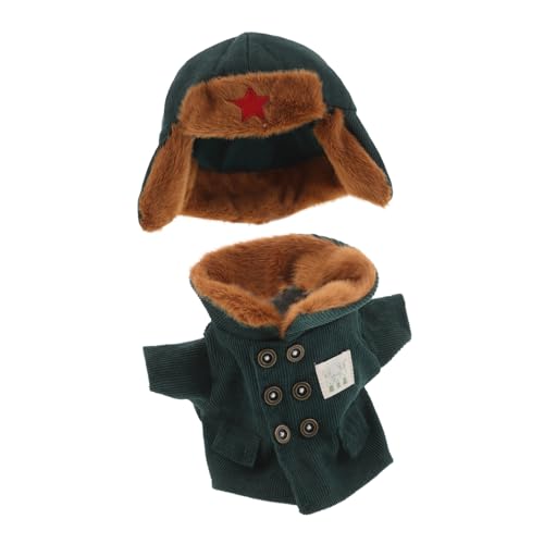 BESPORTBLE Plüschpuppenkleidung Outfits Für Puppen Puppen Zum Anziehen Armeekostüm Puppenkostüm Zur Dekoration Puppenkleidung Für Dekorationen Armeemantel Armee Outfit Für von BESPORTBLE