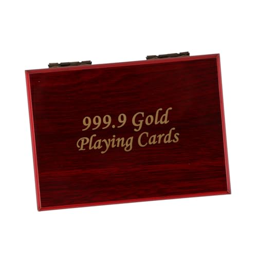 BESPORTBLE Poker Aufbewahrungsbox aus Holz Vintage Kartenspeicher für Schreibtisch Kompakt und Vielseitig für Spielkarten und Kleine Gegenstände Robustes Design für Zuhause oder Büro von BESPORTBLE