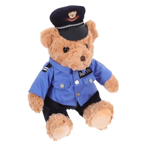 BESPORTBLE Polizeibär Plüschtier Süßes Stofftier mit Uniform und Mütze Charmante Deko für Kinderzimmer Perfektes für Jungen und Kuschelig und Ansprechend BESPORTBLE Polizeibär Plüschtier Süßes Stofftier mit Uniform und Mütze Charmante Deko für Kinderzimmer Perfektes für Jungen und Kuschelig und Ansprechend von BESPORTBLE