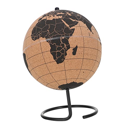BESPORTBLE Premium Kork Weltkugel Tischdekoration Geografischer für Büro Umweltfreundliches Material Lernwerkzeug für Stabiler Stand für Tischgebrauch von BESPORTBLE