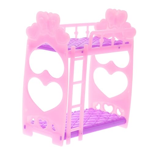 BESPORTBLE Puppen Etagenbett Für Puppenhaus Doppelstockbett Mit Zubehör Schlafzimmermöbel Für Andere Puppen Farben Zufällig Für Geschenkidee von BESPORTBLE