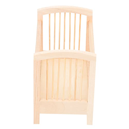 BESPORTBLE Puppenbett Aus Holz Puppenhaus Zubehör Babybett Modell Für Puppenkrippe Dekoration Für Holzfarbene Miniaturspielzeug von BESPORTBLE